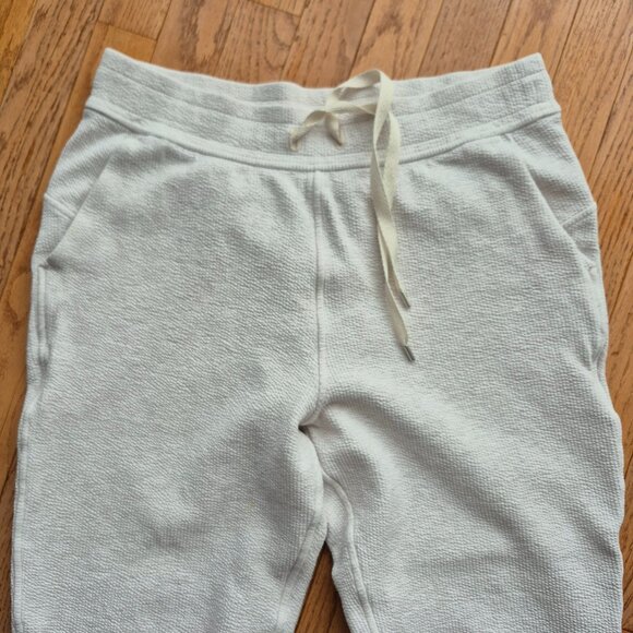 Lululemon Ribbed HR 7/8 Jogger White Opal High Rise Pockets Textured 30" - Picture 2 of 11
